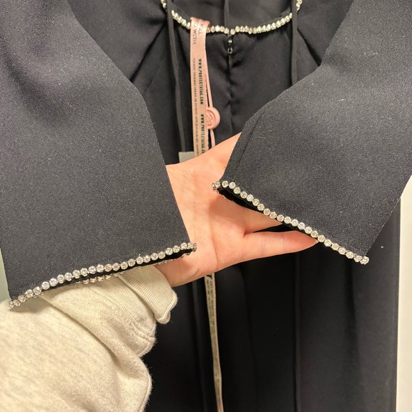 NWT House of CB Rosa Black Crystal Rhinestone Embellished Maxi Dress Gown L - Picture 12 of 14